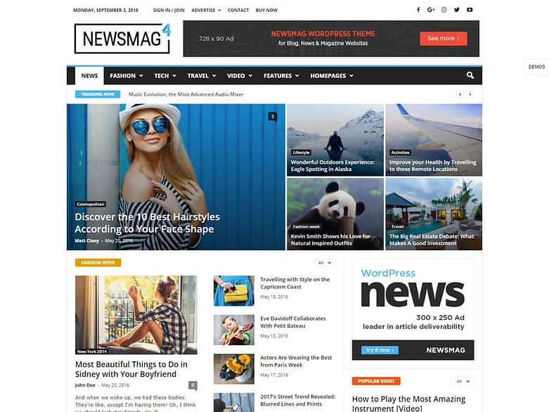 Newsmag - Best Premium News Magazine WordPress Themes